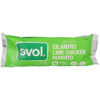 Evol Burrito, Cilantro Lime Chicken, Frozen