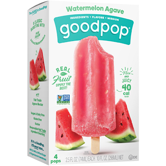 GoodPop Frozen Pops, Watermelon Agave