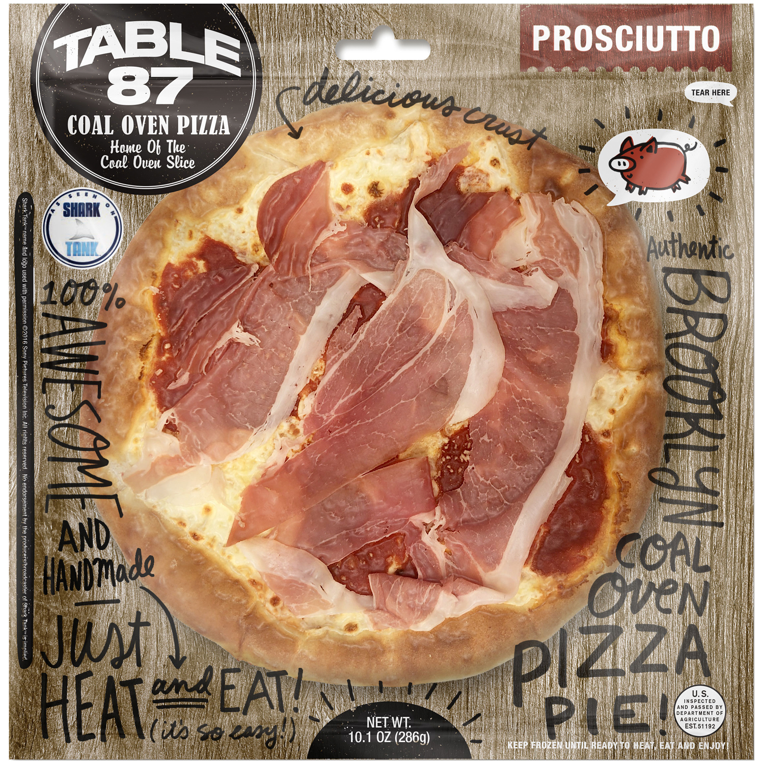 Table 87 Coal Oven Pizza, Prosciutto, Frozen