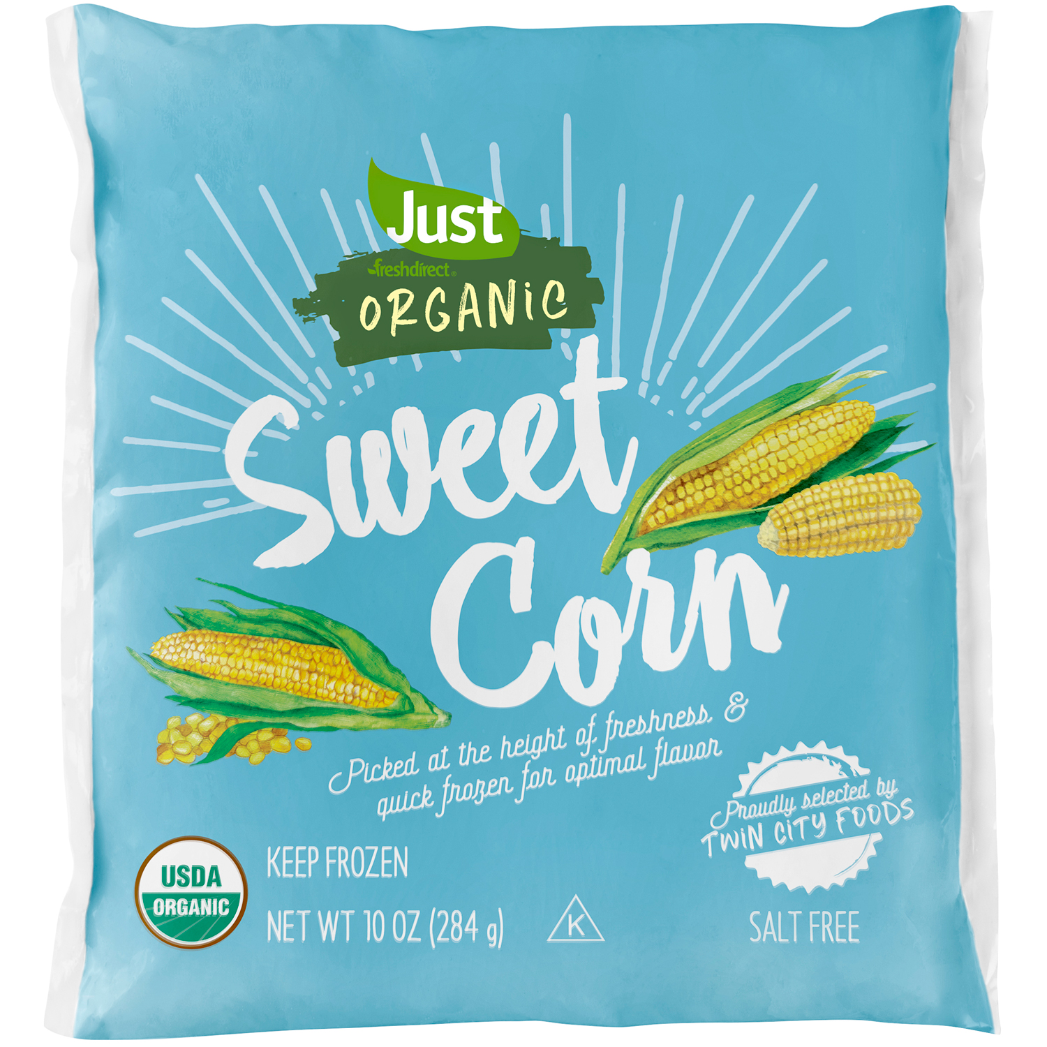Just FreshDirect Organic Frozen Sweet Corn, image 1 of 2 slides