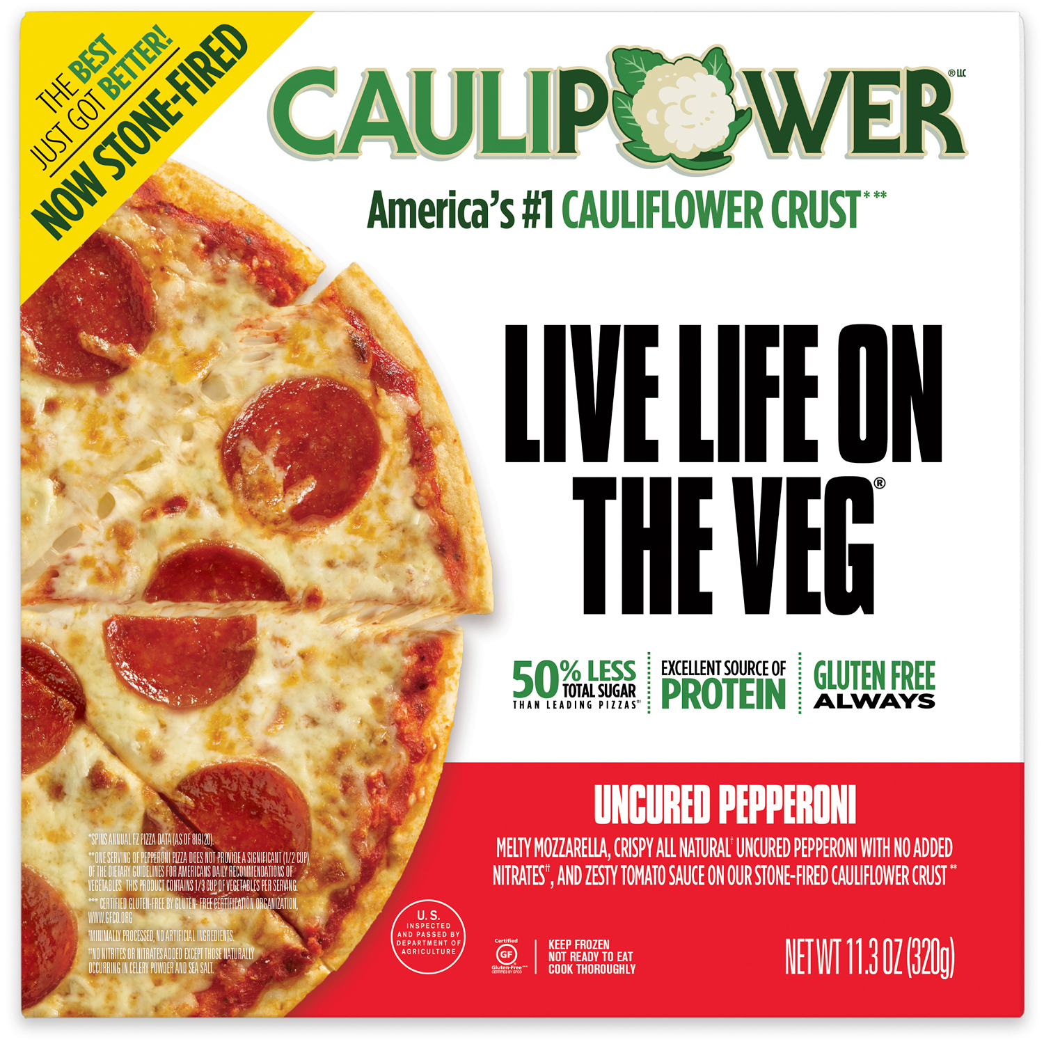 CAULIPOWER Cauliflower Crust Pizza, Uncured Pepperoni