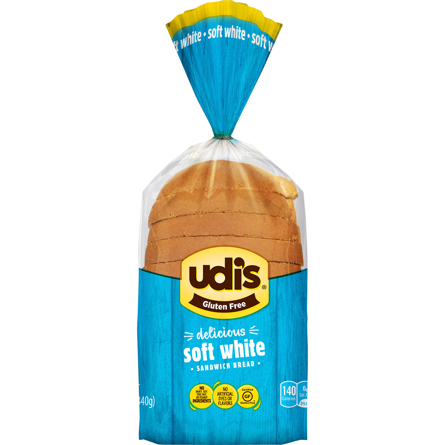 Udi's Gluten Free Delicious Soft White Sandwich Bread, Frozen