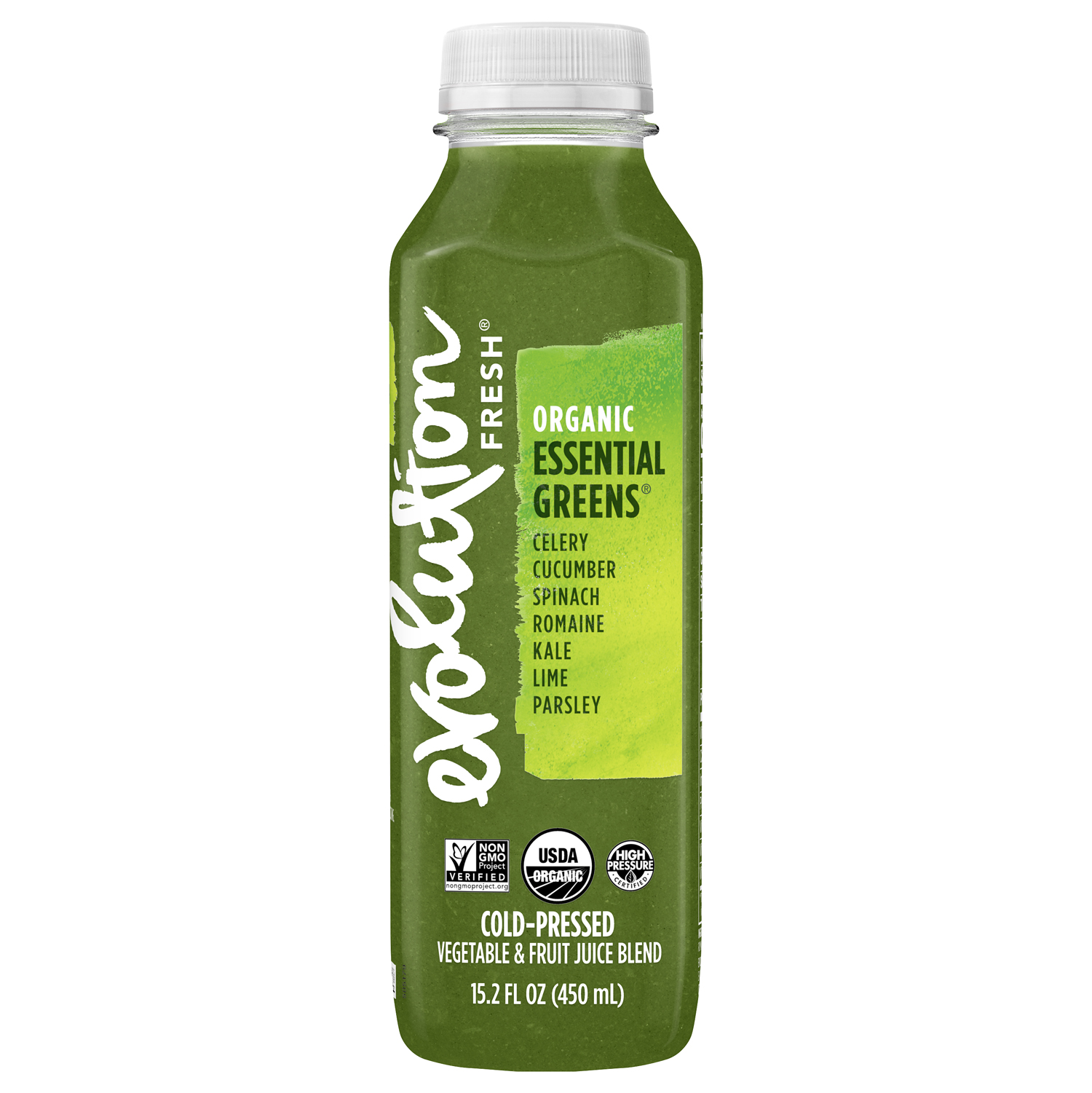 Evolution Fresh Cold-Pressed Organic Essential Greens with Lime Juice Blend, Plastic Bottle