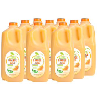 Just FreshDirect Fresh-Squeezed Orange Juice, Plastic Bottles
