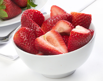 Fresh Halved Strawberries 