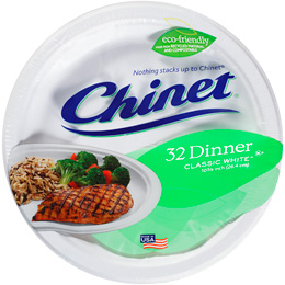 Chinet Dinner Plates, Classic White 