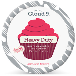 Cloud 9 Heavy Duty Dessert Paper Plates, 7 Inch
