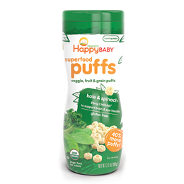 Happy Family Happy Baby Organic Puffs Veggie, Fruit and Grain