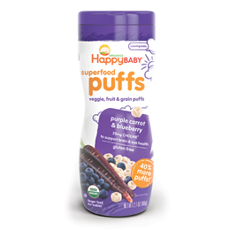Happy Family Happy Baby Organic Puffs, Purple Carrot and Blueberry