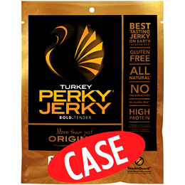 Perky Jerky Turkey Jerky, Original, Case