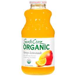 Santa Cruz Organic Mango Lemonade, Glass Bottle