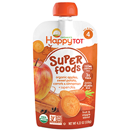 Happy Family Happy Tot Organic Super Foods Sweet Potato, Carrot, Apple, and Cinnamon