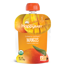 Happy Family Happy Baby Clearly Crafted Stage 1 Organic Baby Food, Mangos