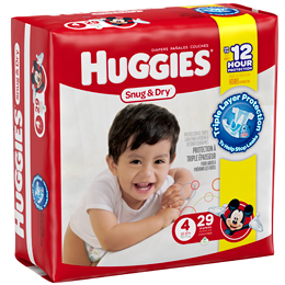 Huggies Snug and Dry Diapers, Size 4, 22-37lbs