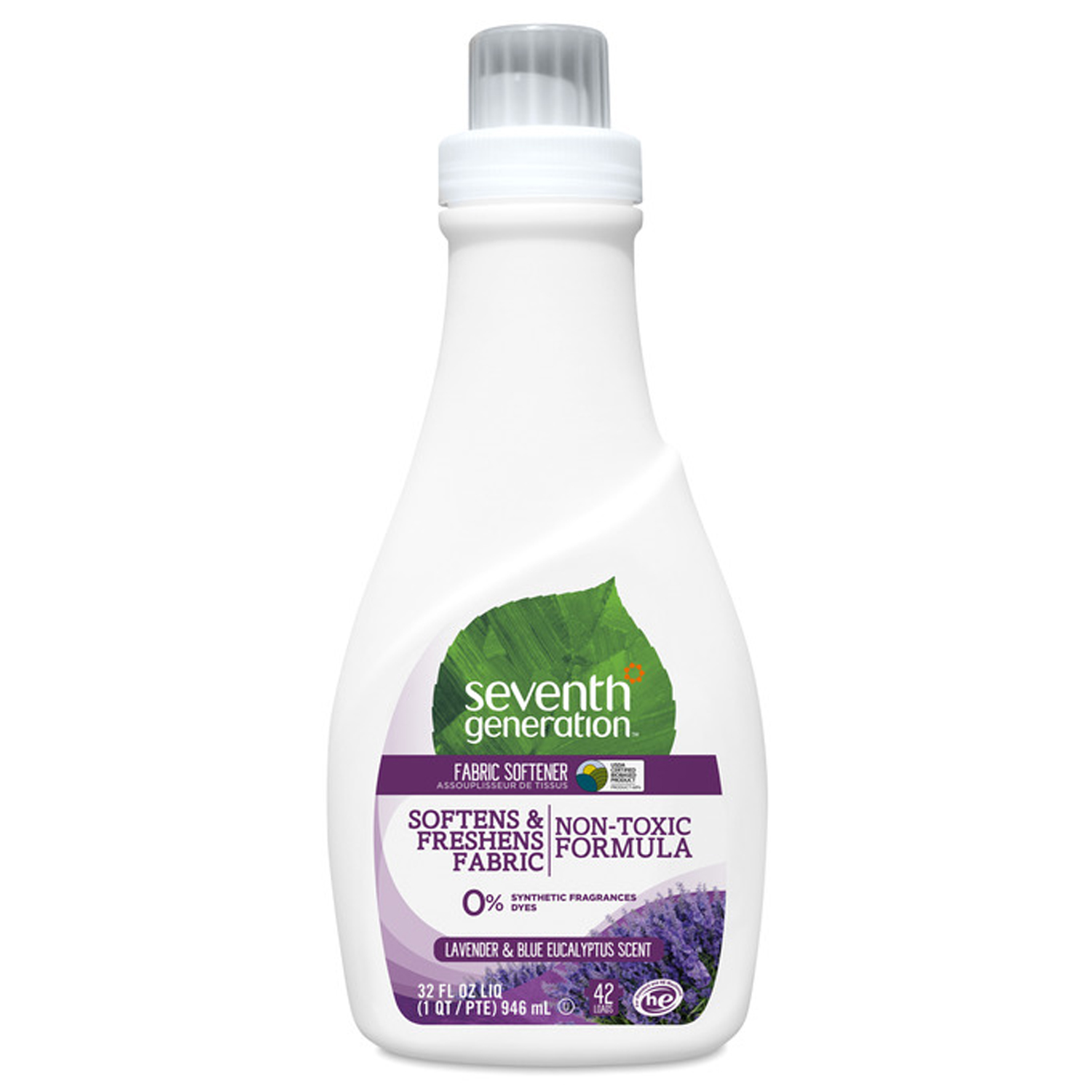 Seventh Generation Natural Liquid Fabric Softener, Blue Eucalyptus and Lavender