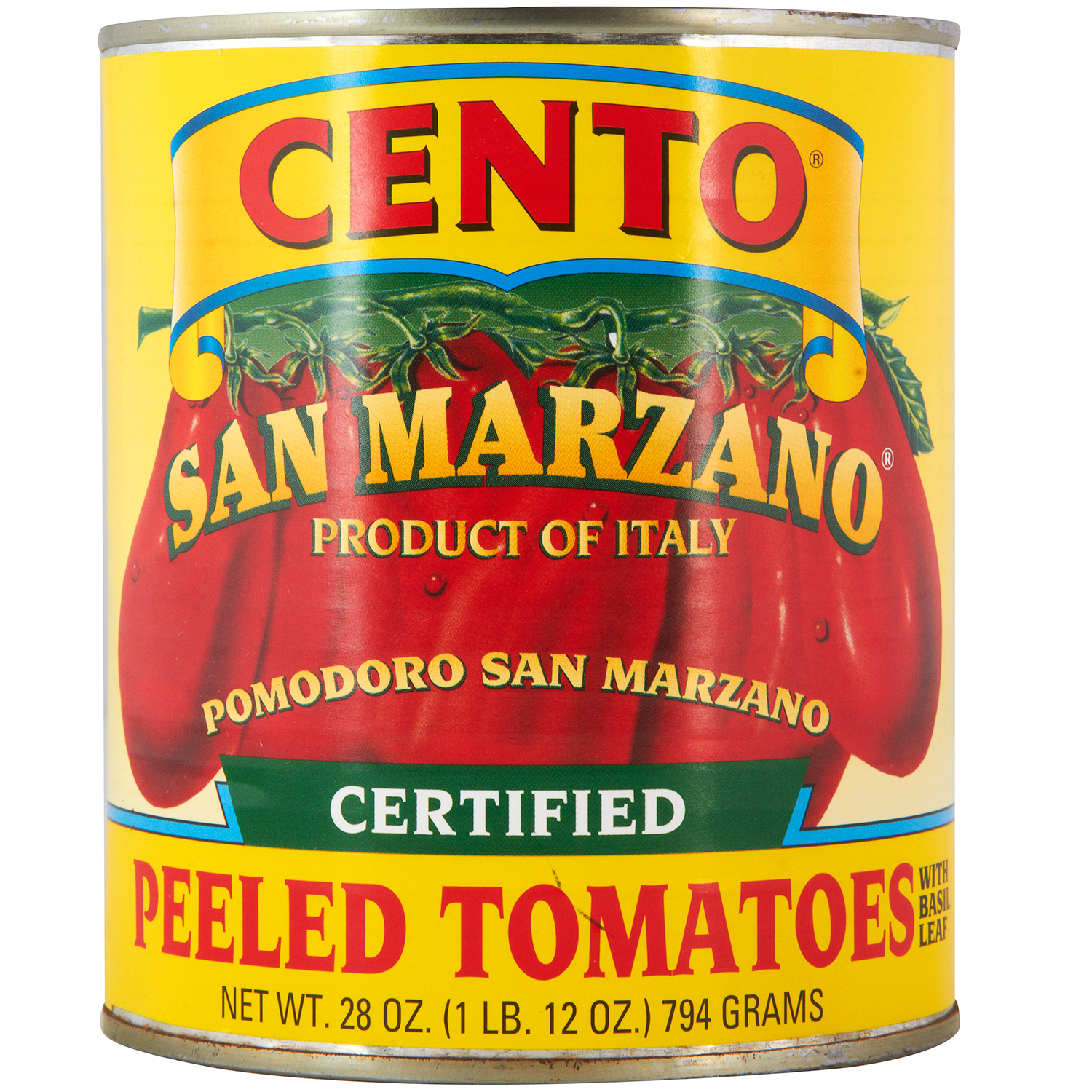 Cento San Marzano Certified Peeled Tomatoes with Basil Leaf