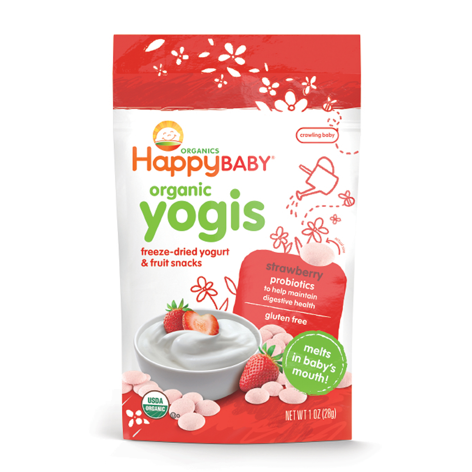 Happy Family Happy Baby Organic Yogurt and Fruit Snacks, Strawberry