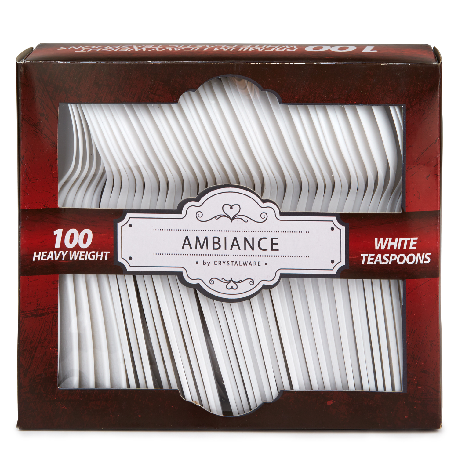 Carefree Heavy Duty Plastic Spoons, White