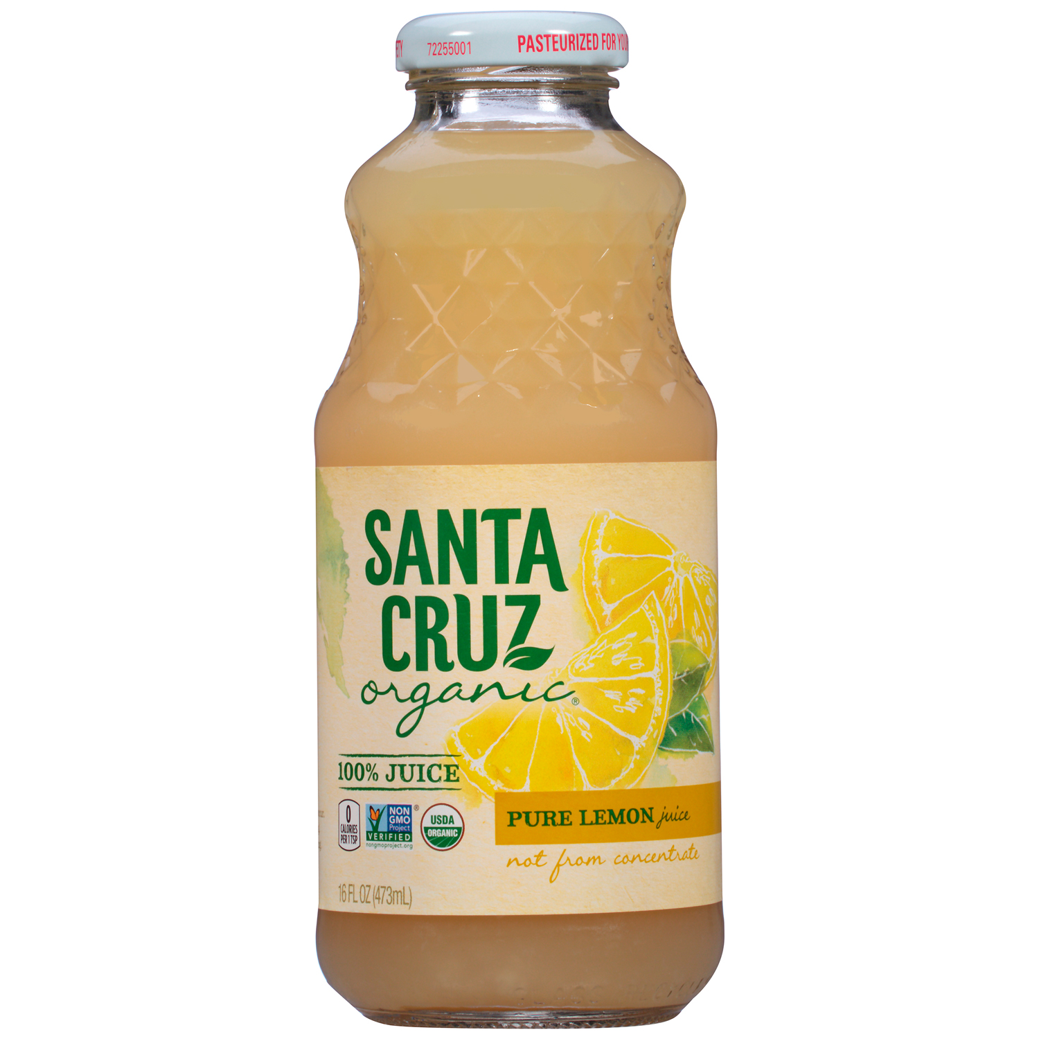 Santa Cruz Organic 100% Pure Lemon Juice, Glass Bottle