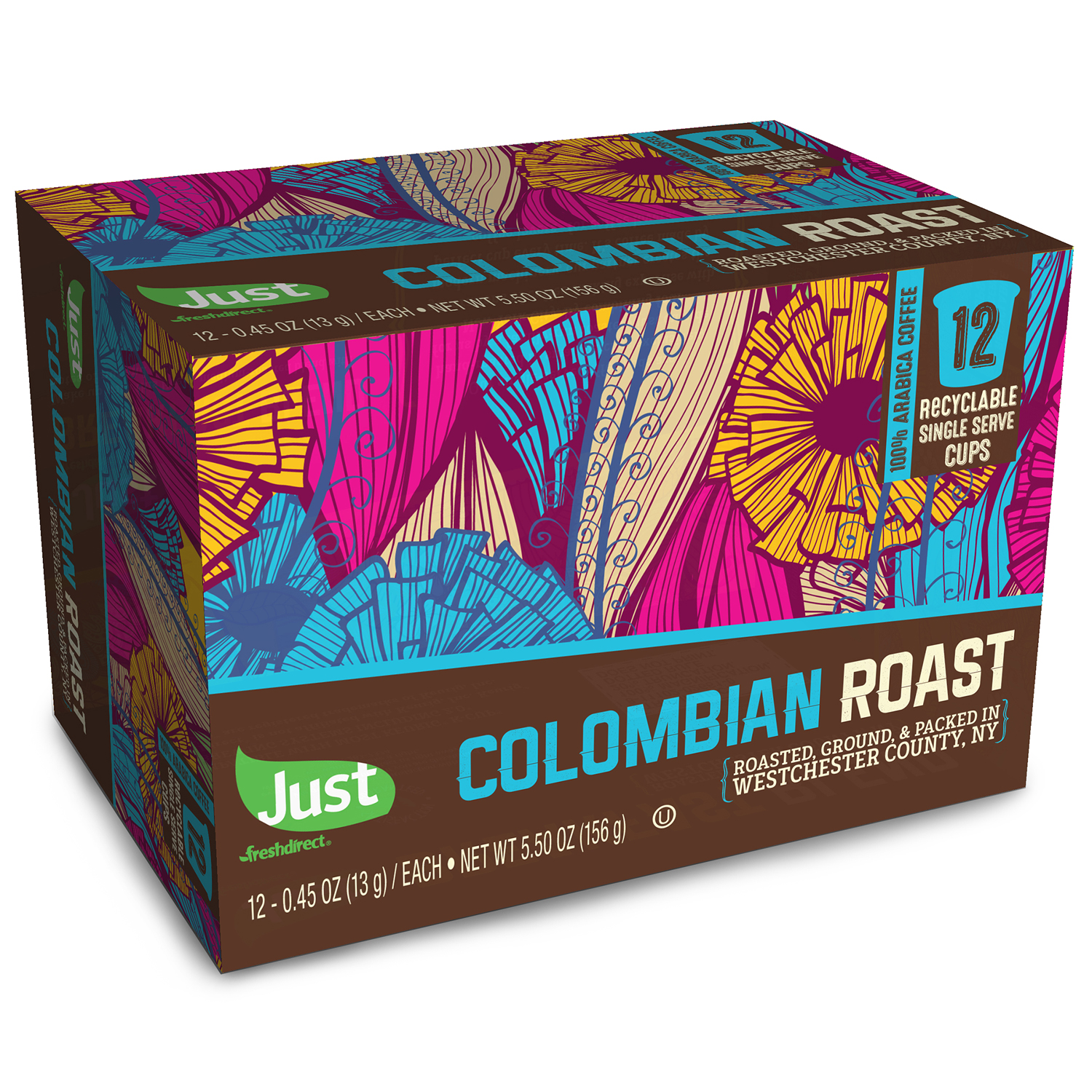 Just FreshDirect Locally Roasted Single Serve Coffee Pods, Colombian Roast, image 1 of 2 slides