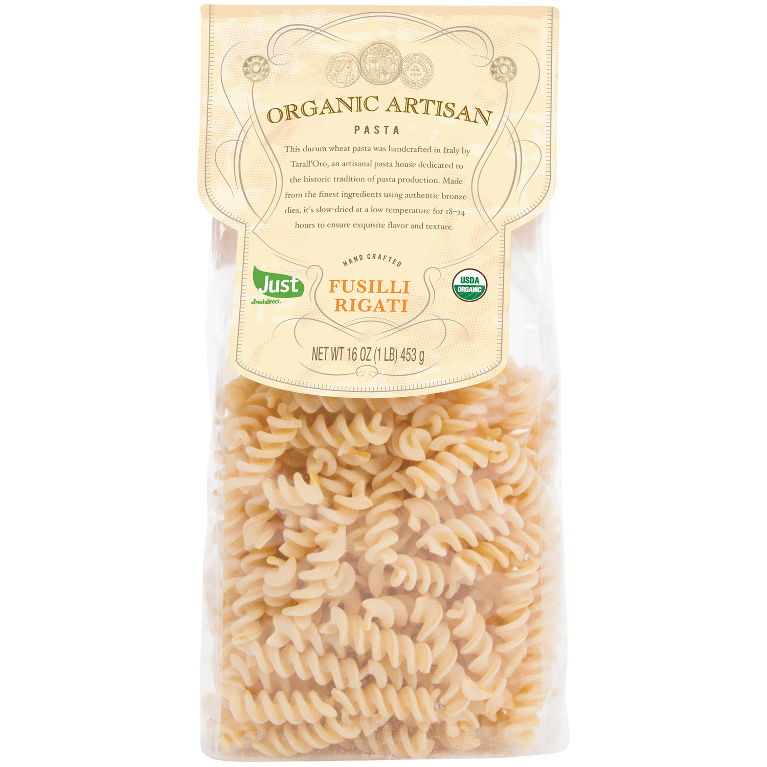 Just FreshDirect Organic Artisan Fusilli Rigati