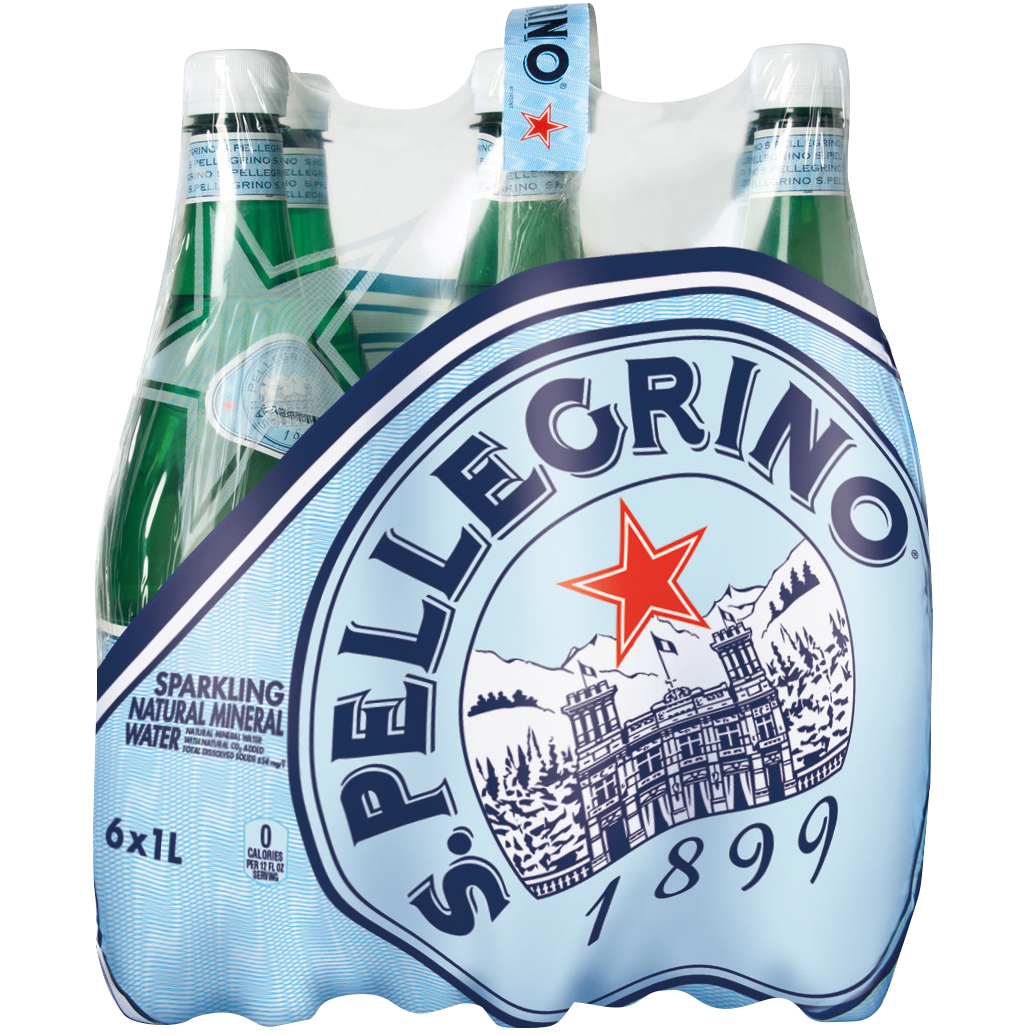 San Pellegrino Sparkling Natural Mineral Water, Plastic Bottles
