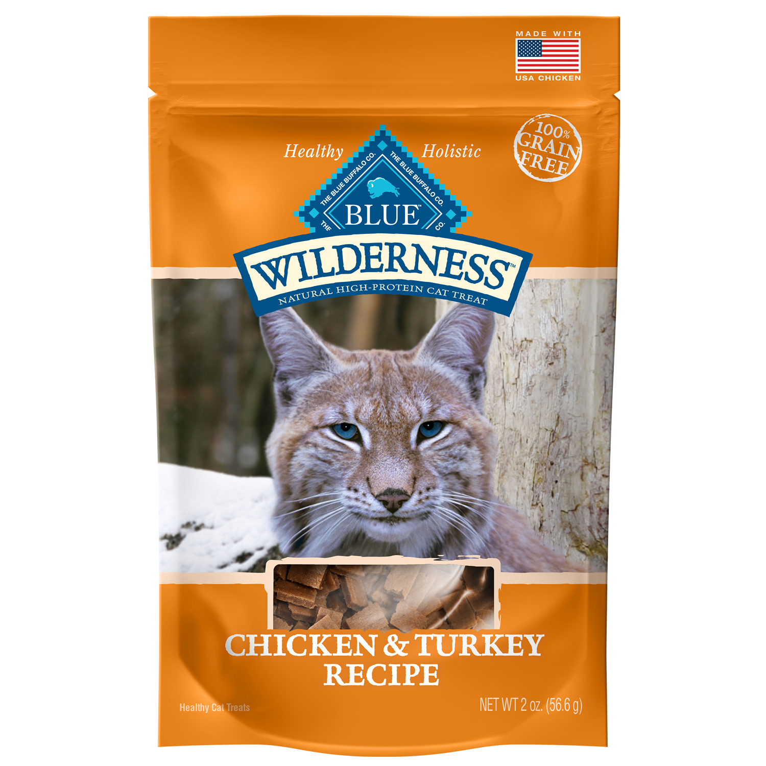 Blue Buffalo Wilderness Soft-Moist Cat Treats, Chicken & Turkey