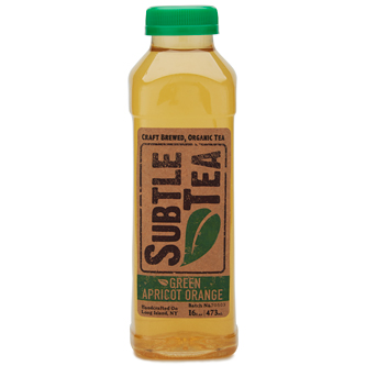 Subtle Tea Craft Brewed Organic Tea, Green Apricot Orange, Plastic Bottle