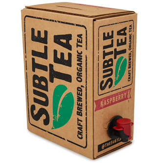 Subtle Tea Craft Brewed Organic Tea, Raspberry, Carton