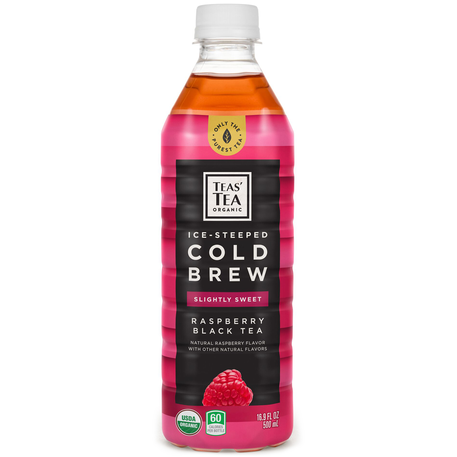 Ito En Teas' Tea Cold Brew Slightly Sweet Raspberry Black Tea, Plastic Bottle