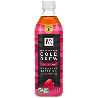 Ito En Teas' Tea Cold Brew Slightly Sweet Raspberry Black Tea, Plastic Bottle