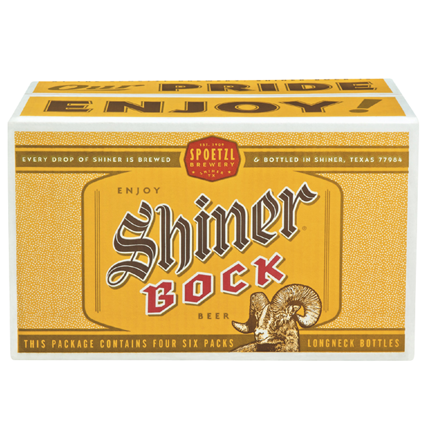 Shiner Bock Beer, Glass Bottles