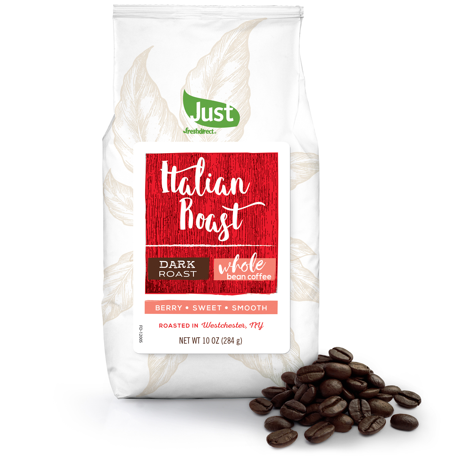 Just FreshDirect Whole Bean Coffee, Italian Roast 