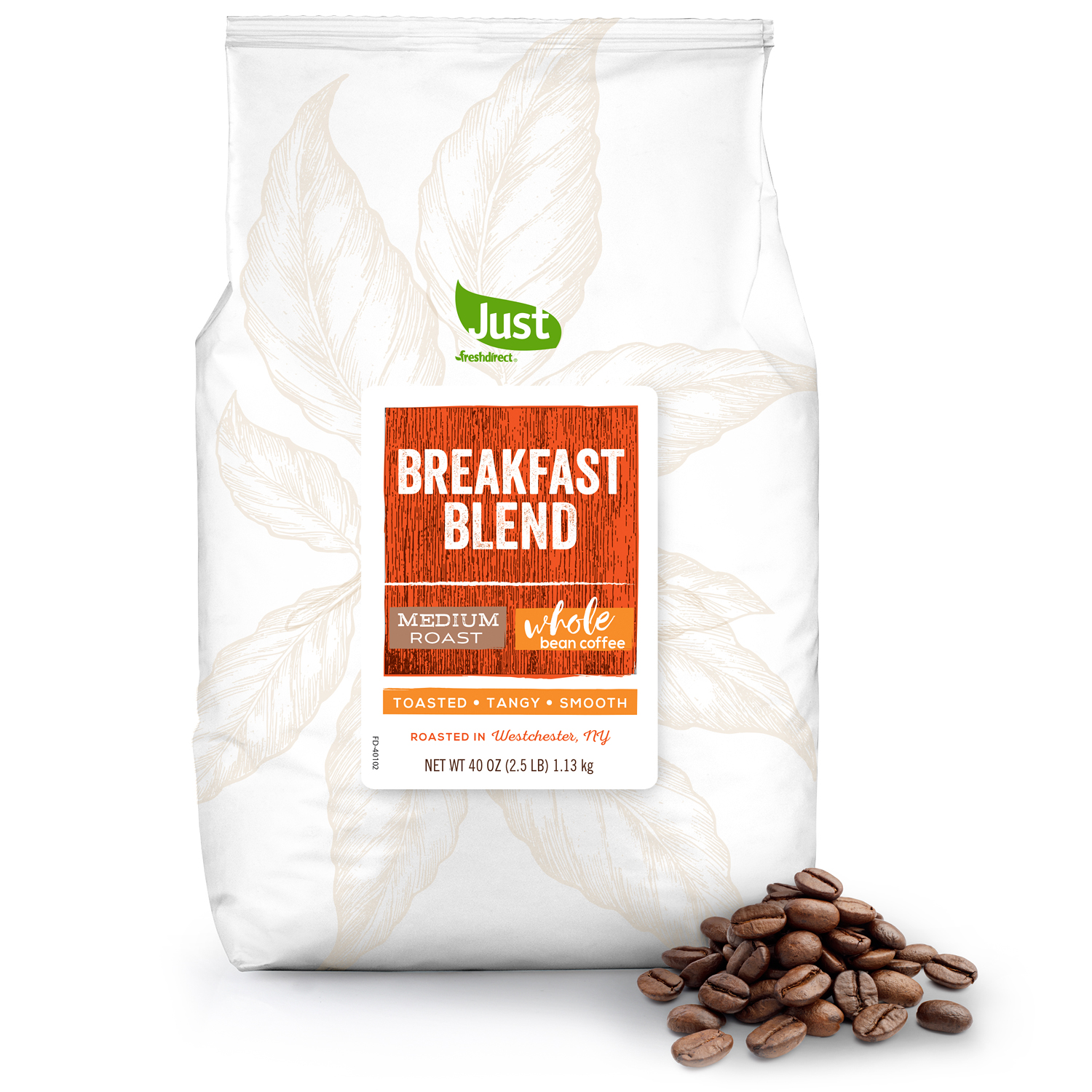 Just FreshDirect Whole Bean Coffee, Breakfast Blend, image 1 of 2 slides