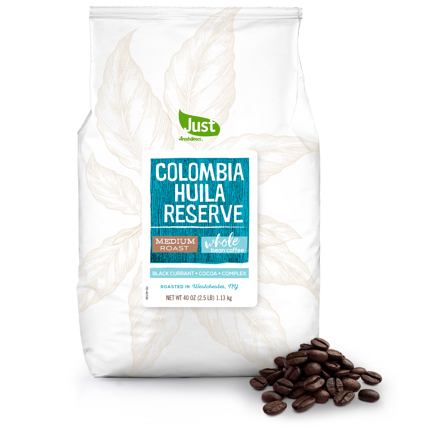 Just FreshDirect Whole Bean Coffee, Colombian Huila Reserve, image 1 of 2 slides