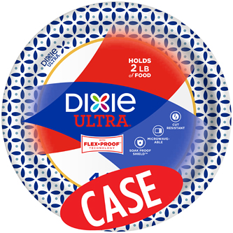 Dixie Ultra Paper Plates Family Pack, Case