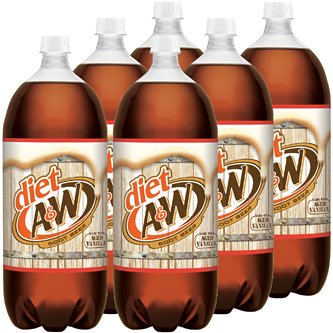 Diet A&W Root Beer, Plastic Bottles
