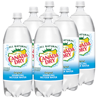 Canada Dry Sparkling Seltzer Water, Original, Plastic Bottles