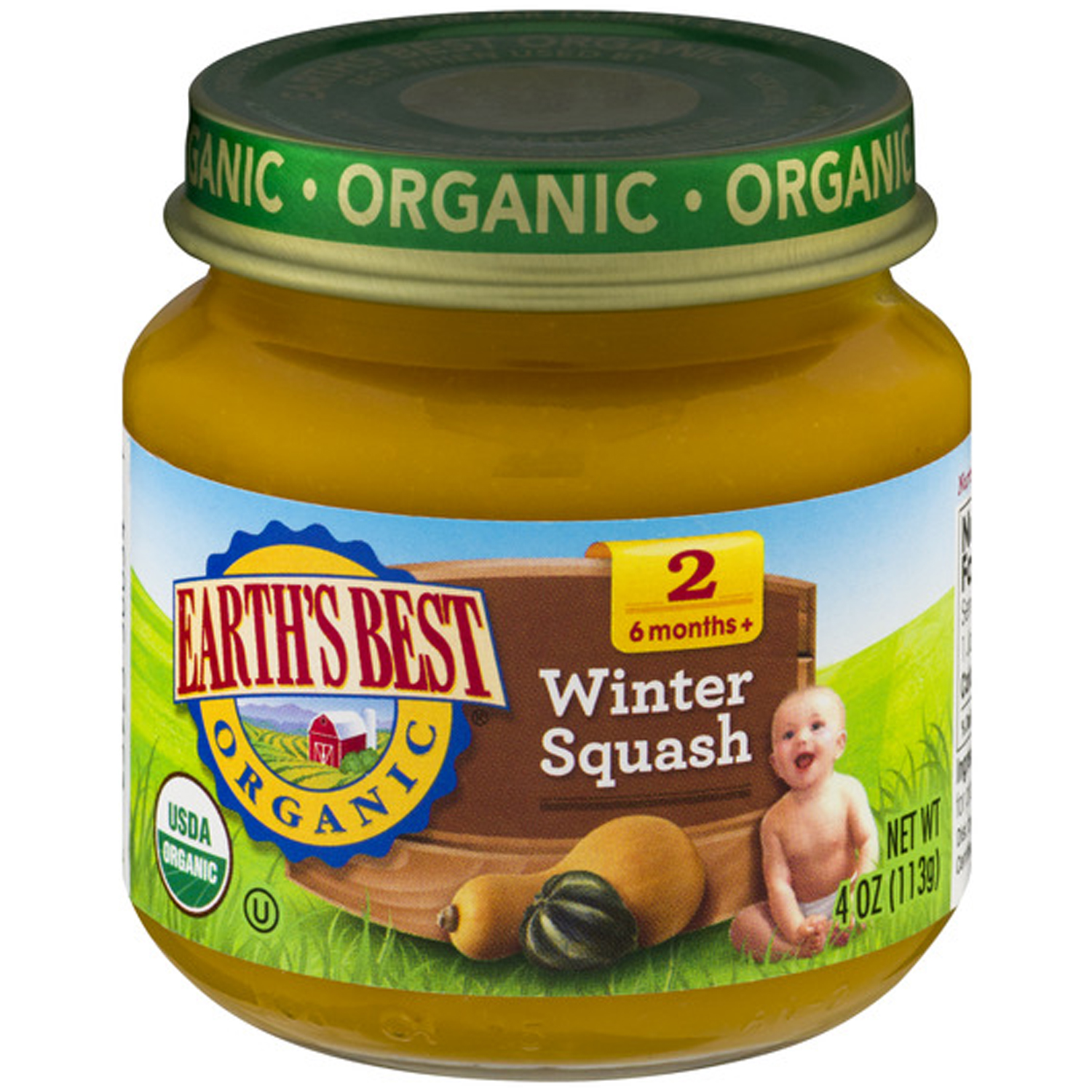 Earth's Best Stage 2 Organic Baby Food, Winter Squash 