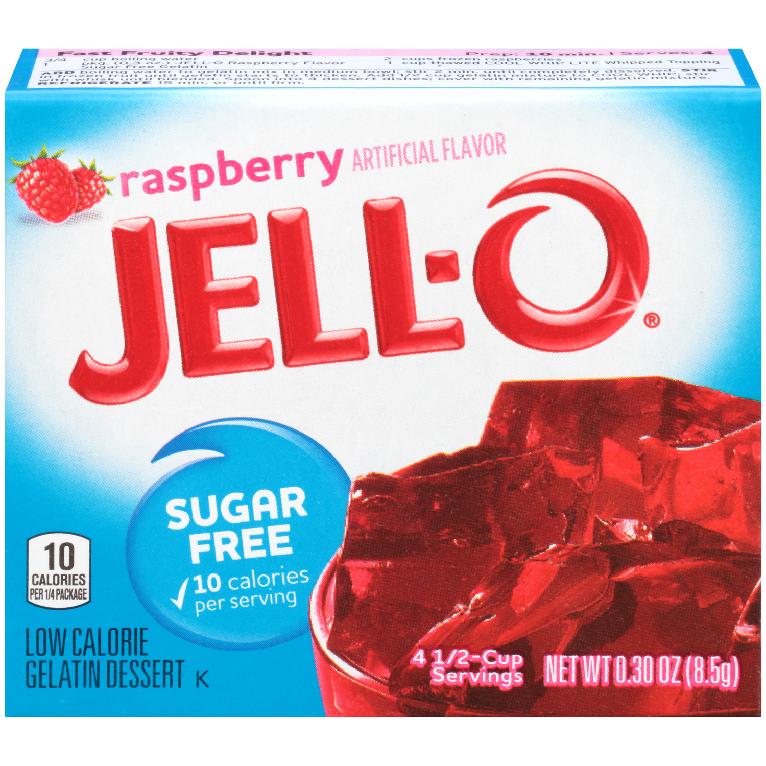 Jell-O Sugar-Free Gelatin Dessert, Raspberry