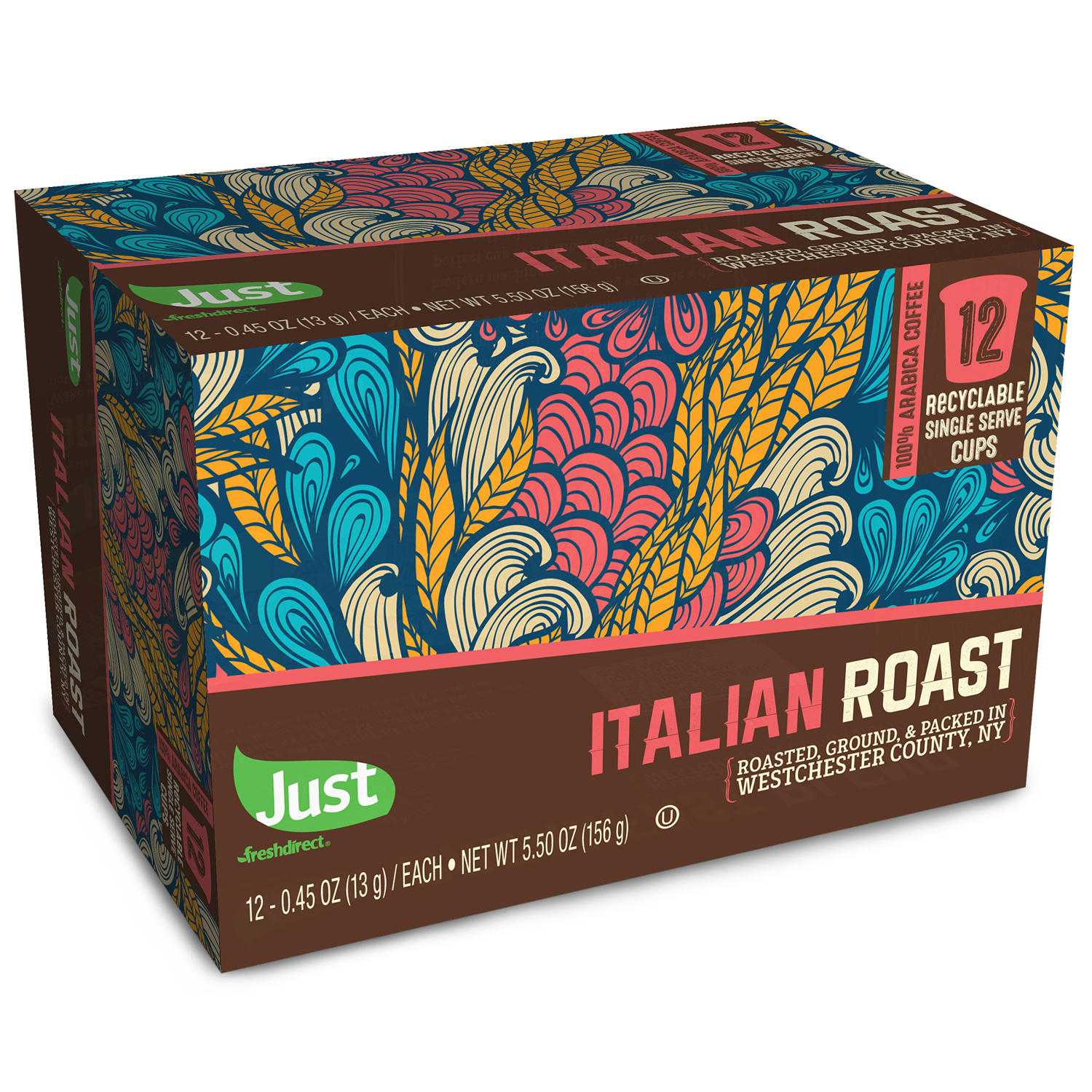 Just FreshDirect Locally Roasted Single Serve Coffee Pods, Italian Roast, image 1 of 2 slides