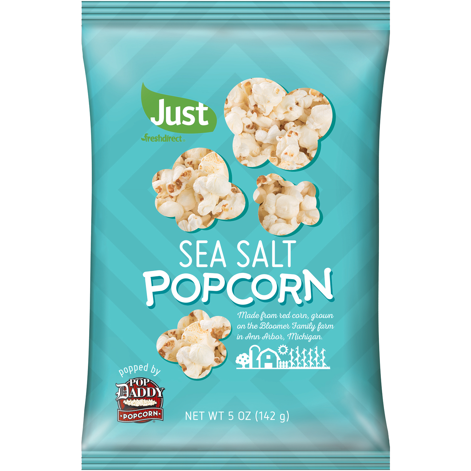 Just FreshDirect All-Natural Popcorn, Sea Salt