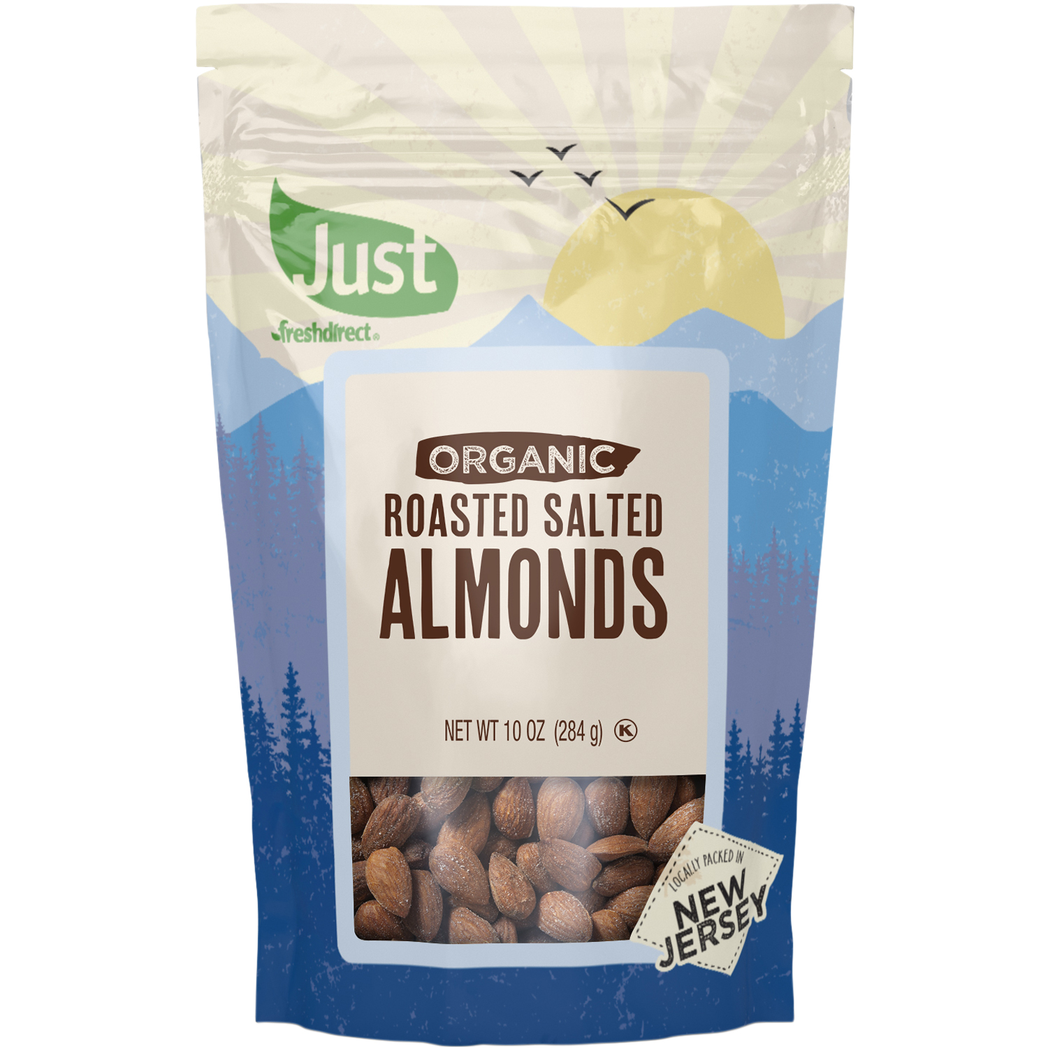 Just FreshDirect Organic Dry-Roasted Salted Almonds, image 1 of 2 slides