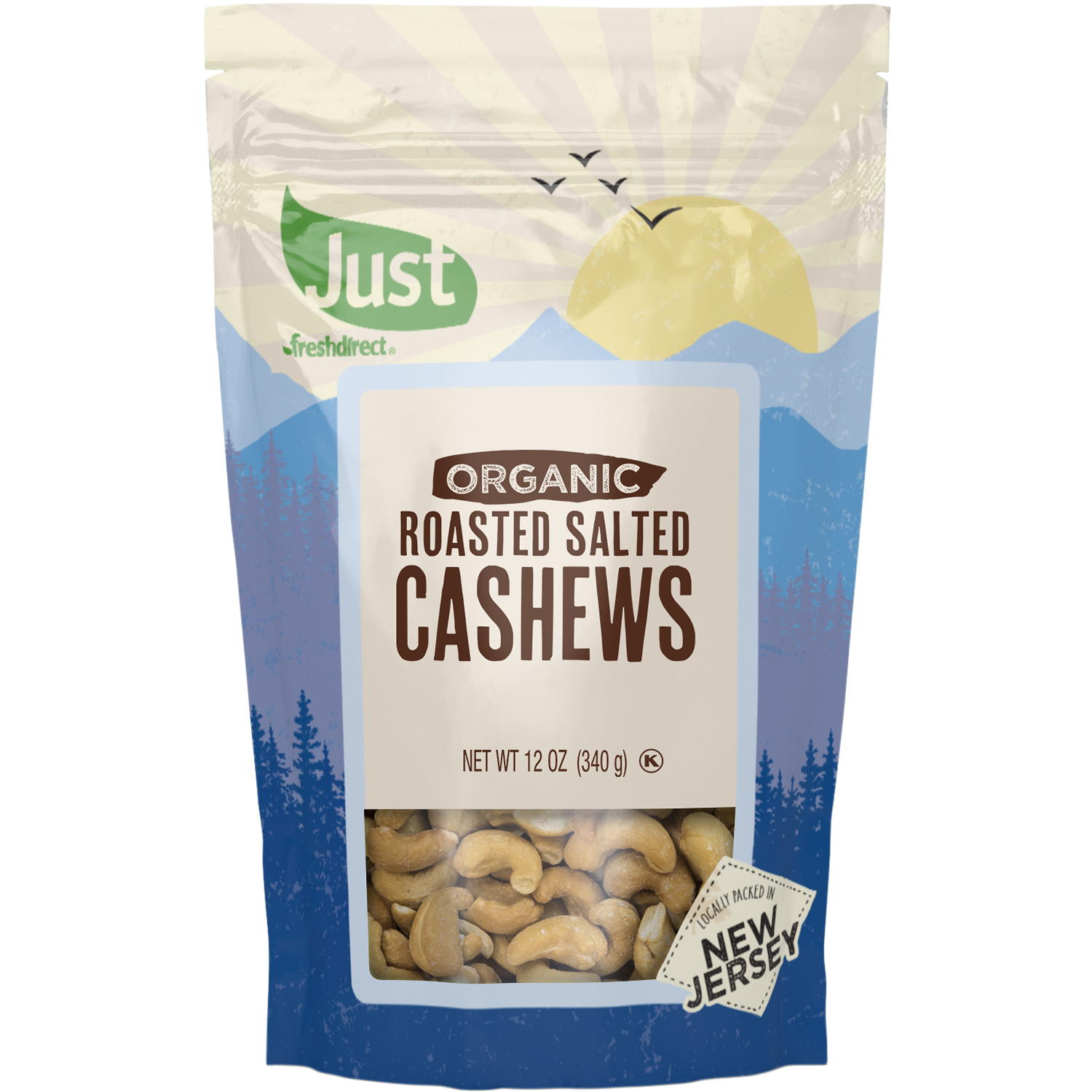 Just FreshDirect Organic Dry-Roasted Salted Cashews, image 1 of 2 slides
