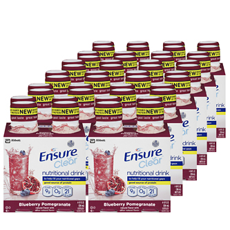 Ensure Clear Nutritional Drink, Blueberry Pomegranate, Plastic Bottles