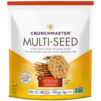 Crunchmaster Gluten-Free Multi-Seed Crackers, Roasted Garlic