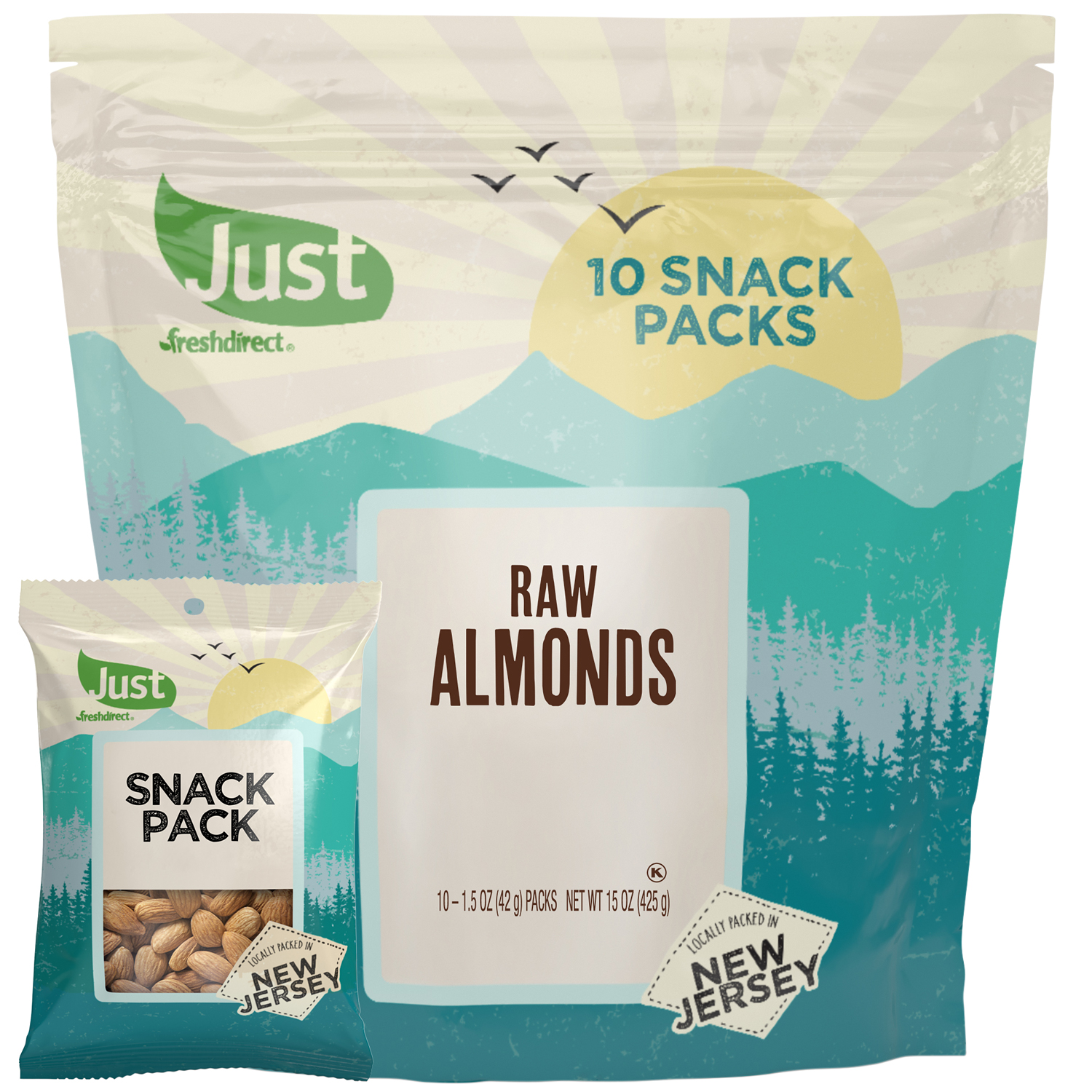Just FreshDirect Raw Almonds Snack Packs