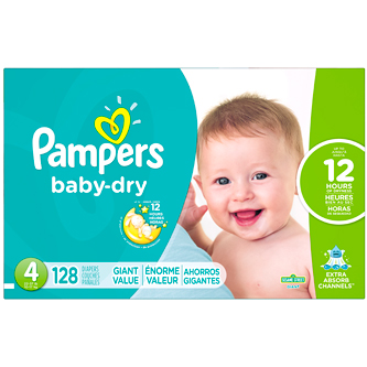Pampers Baby Dry Diapers, Size 4, 22-37lb