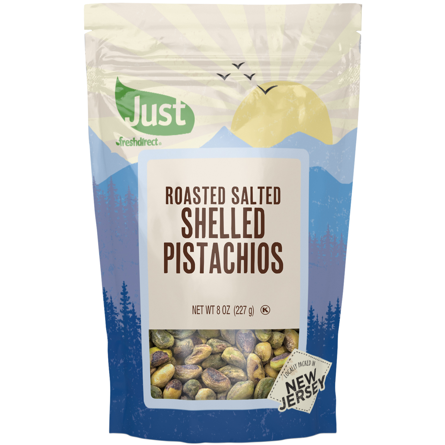 Just FreshDirect Roasted Salted Shelled Pistachios, image 1 of 2 slides