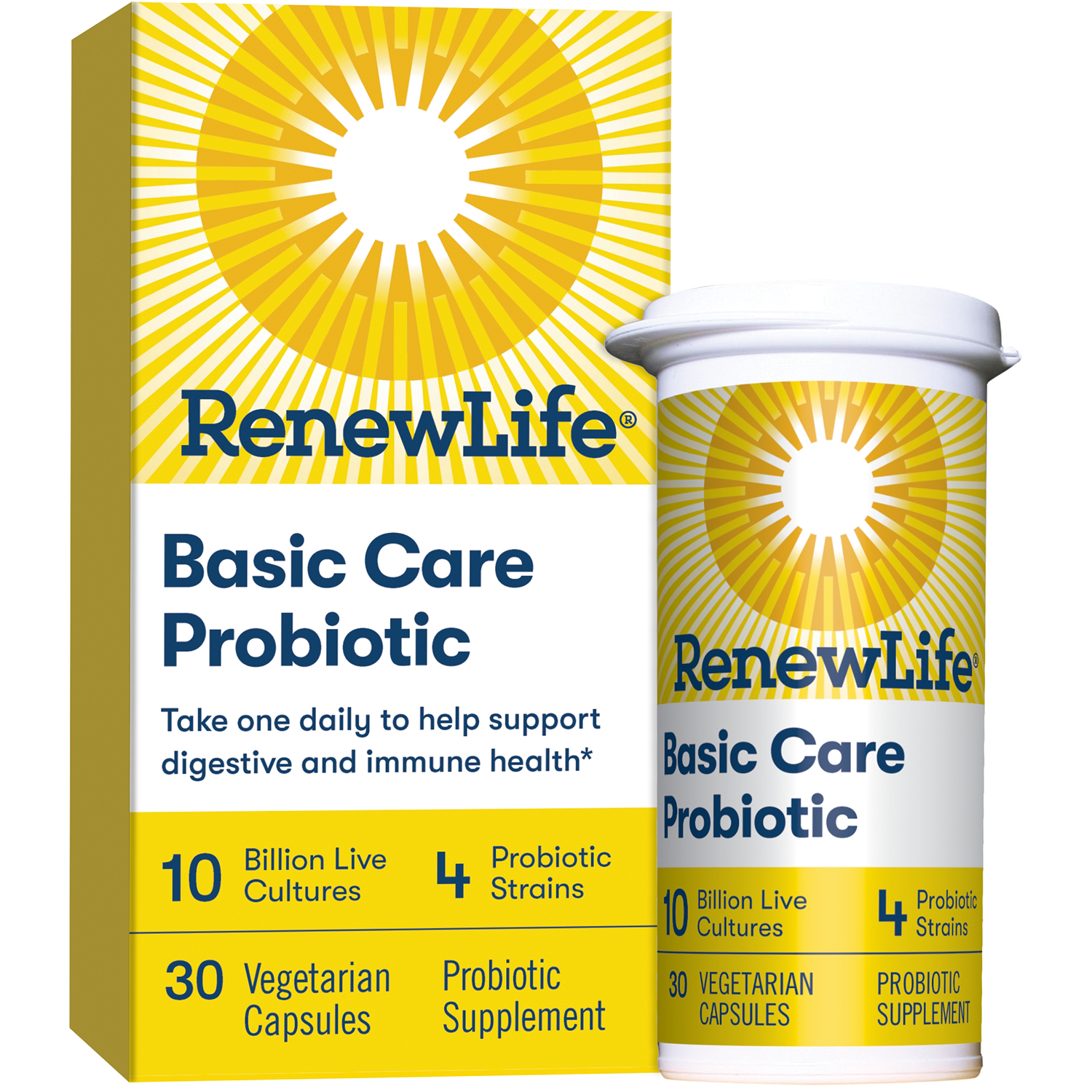 Renew Life Basic Care Probiotic Capsules, 10 Billion CFU